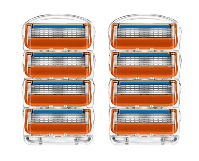 Pack 8 x Recharge Lames De Rasoir Compatible Gillette Fusion Proglide 8pcs