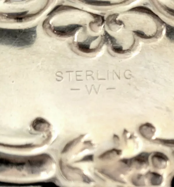 Wallace Sterling Silver Sherry Decanter Liquor Bottle Tag Label 3