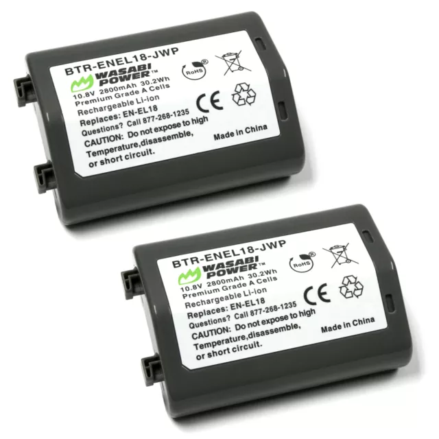Wasabi Power Battery for Nikon EN-EL18 (2-Pack)