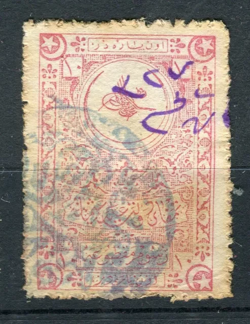 TURKEY; 1890s early Ottoman Fiscal/Revenue issue fine used value