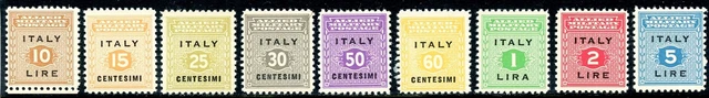 Italy Scott 1N1-1N9 MNH AMG Sicily Issue