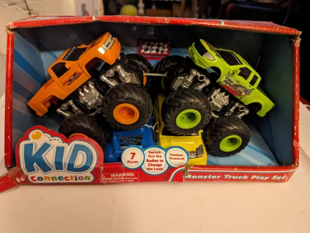 Kids' Monster Truck Toys - Friction Powered, 2 Piece Sets, 5.5