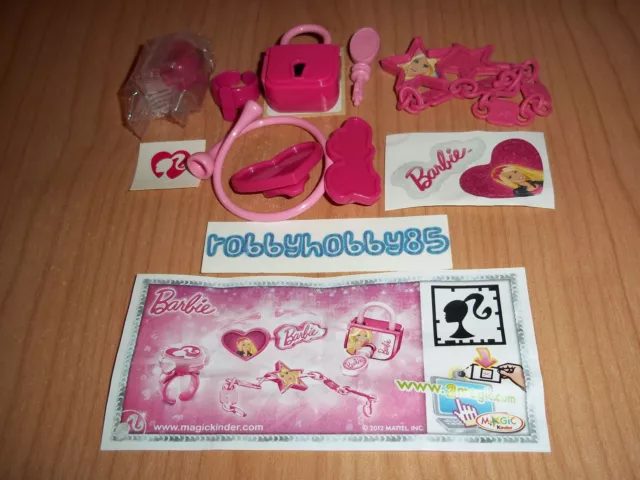 Série Complète Accessoires Barbie + 4 Bpz Kinder Mexique 2013/2014