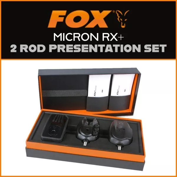 FOX MICRON RX+ 3 Rod Set - Carp Fishing Bite Alarm Set - 3 Alarms +  Receiver £645.00 - PicClick UK
