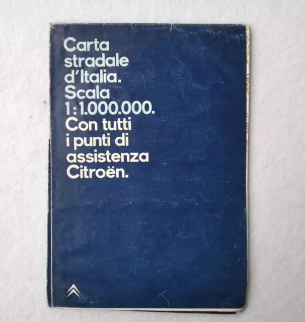 Carta stradale d'italia  scala 1:1.000.000 con i punti assistenza Citroen