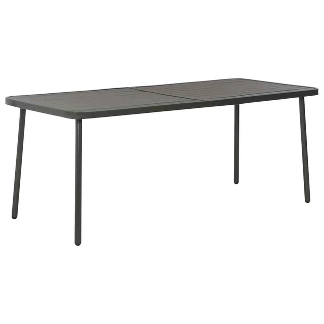 Table De Jardin Extensible En Résine Tressée Et Verre Trempé - 250x100 Cm - Gris/Noir/Beige/Marron - Idéale Terrasse, Patio, Extérieur - 6