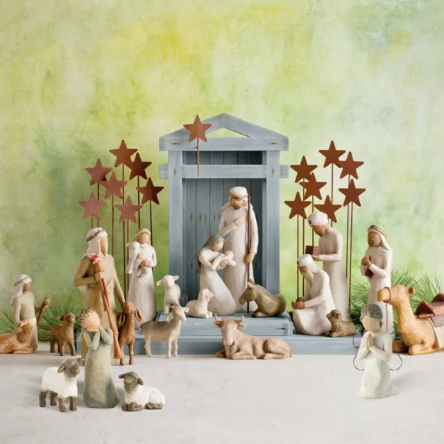 20 morceaux de saule figurine de Noël statue de Noël décor peint à la main 2023