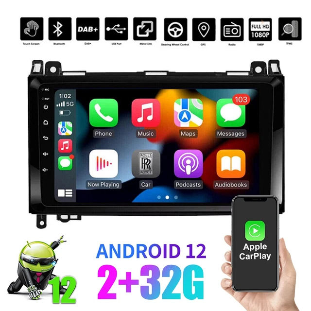 For Mercedes Benz W906 W169 W245 Sprinter Android 12 2+32GB Car Stereo GPS Radio
