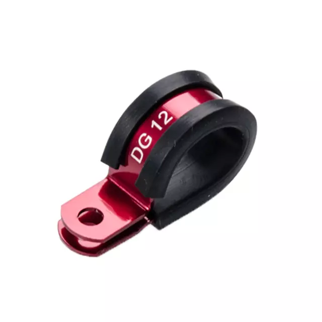 Arlows Aluminium Schlauchhalter Ø 4mm ( Rot, gummiert )