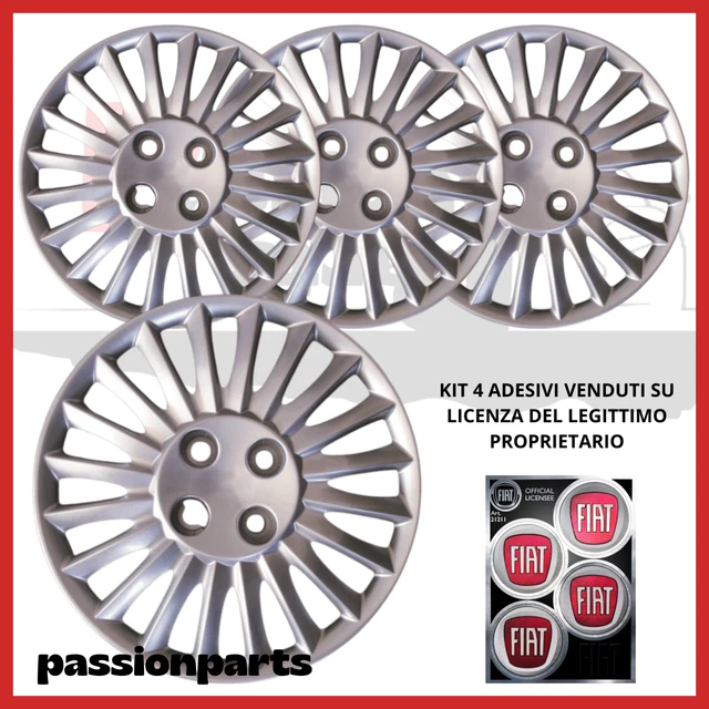 Copricerchi Punto Evo Serie 4 - Diametro 15 Pollici, Compatibili 1303, Per Cerchi In Acciaio