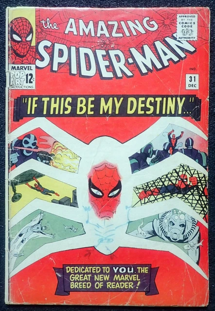 Amazing Spider-man #31 🕸️ GD/VG COMPLETE & UNRESTORED 🕸️ 1st Gwen Stacy 1965
