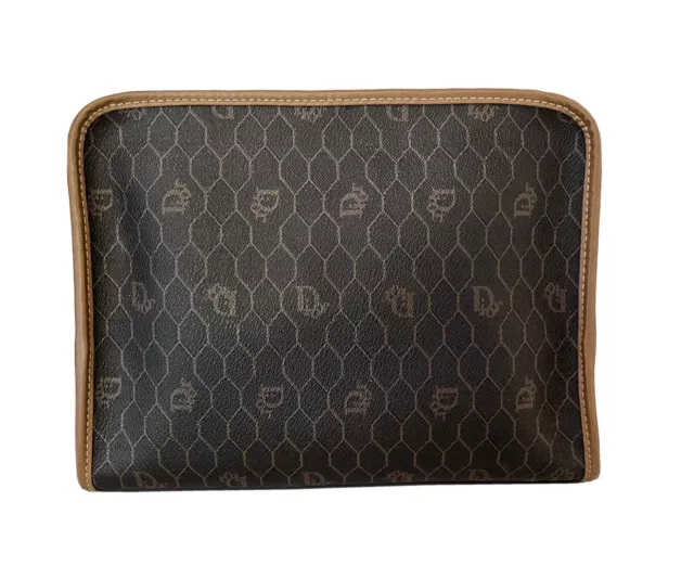 Pochette CHRISTIAN DIOR vintage monogramme nid d'abeille