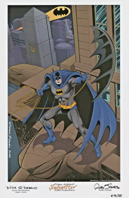 Dick Giordano Batman FINAL KNIGHT Art Print SIGNED Joe Rubinstein & Rob Jones