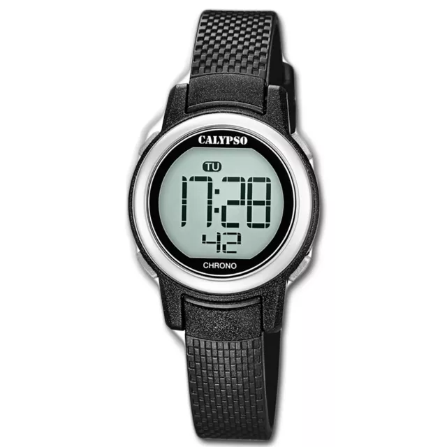 CALYPSO KINDER UHR K6068/6 Kunststoff PUR Armbanduhr Digital schwarz  UK6068/6 EUR 38,80 - PicClick DE