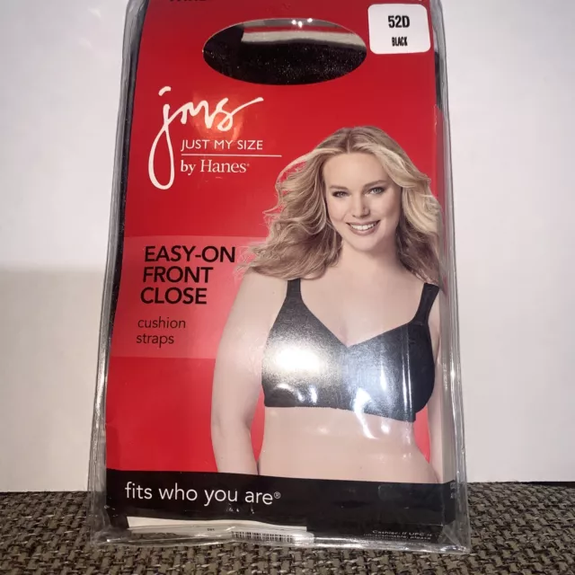 Just My Size 1107 Comfort Cushion Strap Front Close Bra