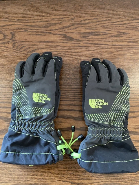 The North Face Boys Winter Gloves Small 8 Black And Neon Green