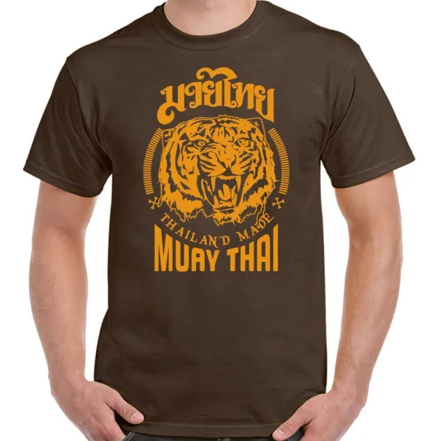 T-shirt MUAY THAI MMA UFC arti marziali allenamento top palestra TIGER guanto da combattimento uomo 3