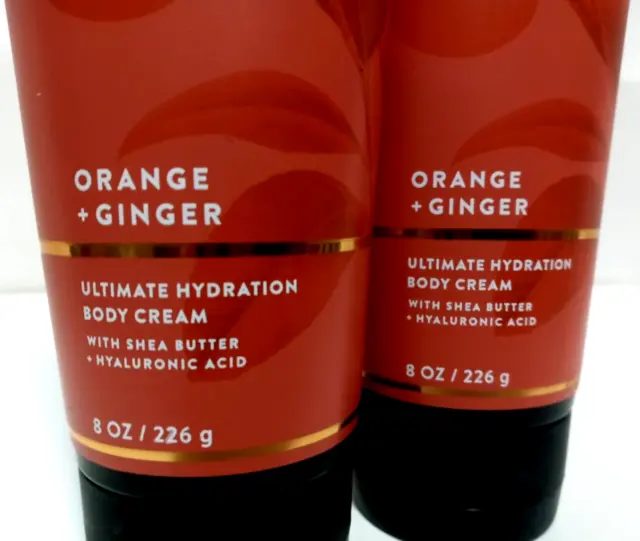 Bath Body Works Hydration Body Cream AROMATHERAPY Orange Ginger 2 PACK