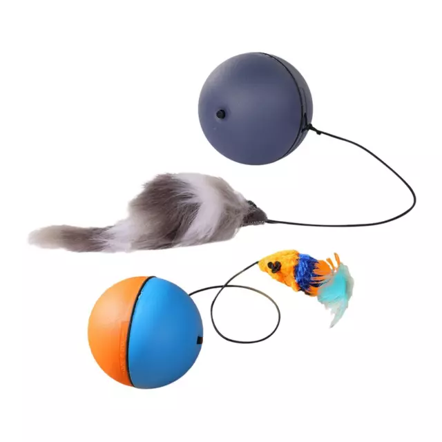 Electric Cat Balls Interactive Play Teaser Toys Soft Plush Cat Balls Indoor Cat