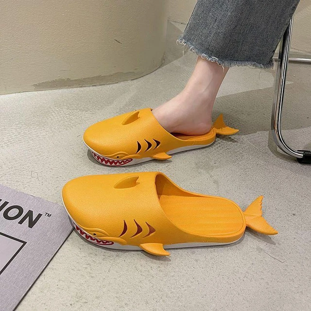 Funny Shark Slippers Sandals Summer Flat Slippers Shoes for Women and Men