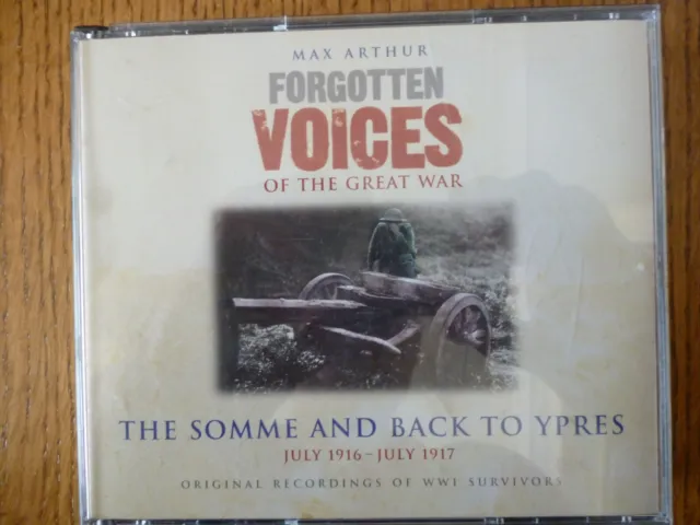 3 CD AUDIO BOOK - FORGOTTEN VOICES - The Somme & Back to Ypres - July1916-1917