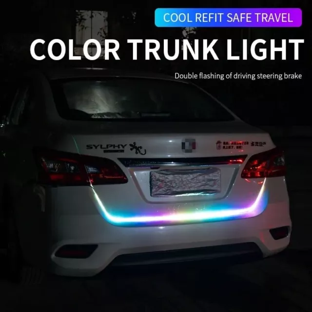 "Dynamic LED Strip Trunk Tail Light - 1.2M Streamer Reverse Warning for Cars "