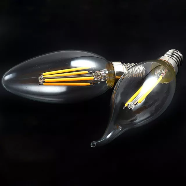 E14 SES 2W 4W Antique Edison LED Filament Bulbs Candle Lights For Home Lamp 220V