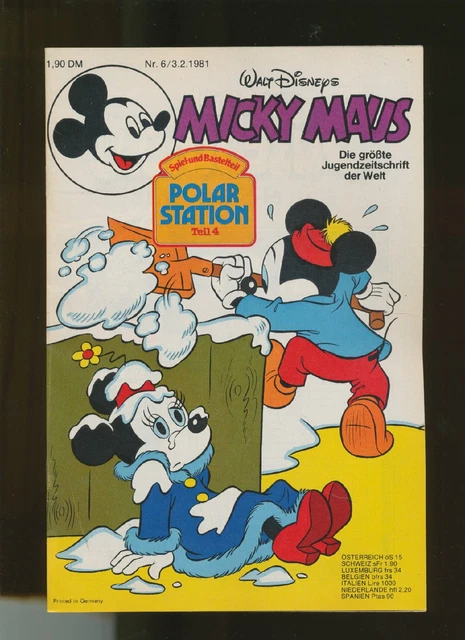 Micky Maus  1981  Heft Nr.   6  mit Beilage  Ehapa Verlag  Z 1