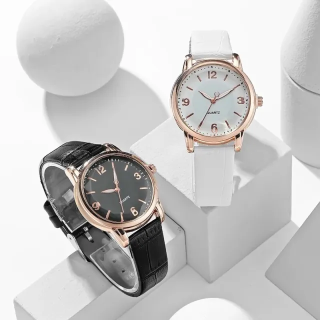 Damen Armbanduhr  Leder Damenuhr Quarzuhr Uhr Uhren Schmuck Accessoirs (Neu)