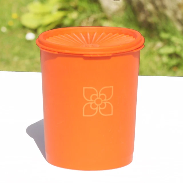 Lot De Boîtes Tupperware Vintage Orange, Boîtes Gigognes Soleil En Super état