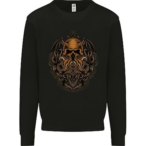 Cthulhu Octopus Kraken Devil Skull Demon Mens Sweatshirt Jumper