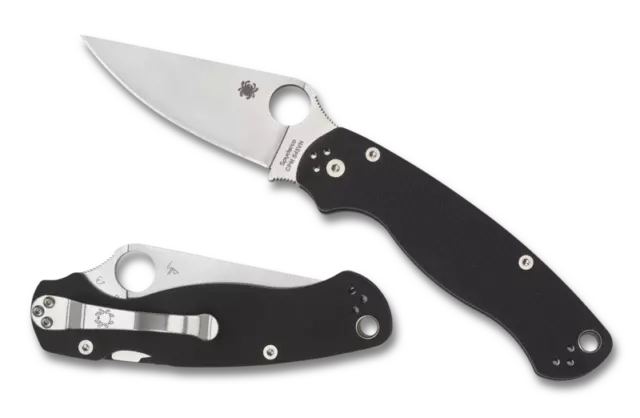 Spyderco Knives Para Millitary 2 Black G-10 CPM-S45VN Stainless C81GP2 Knife