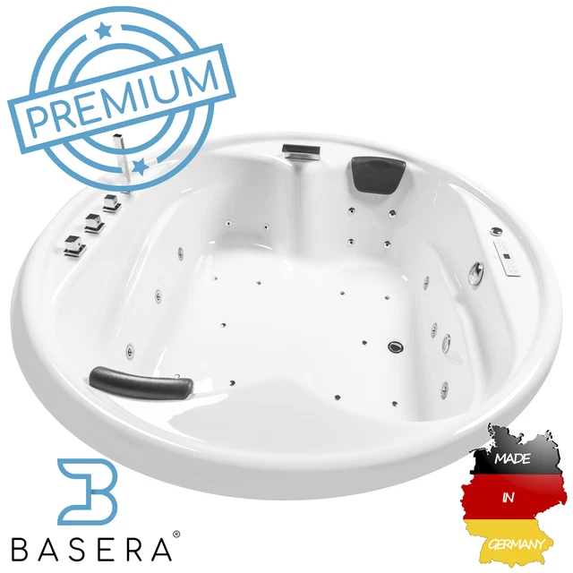 Bañera de hidromasaje interior Basera® PREMIUM XXL Gomera redonda 182 x 182 c...