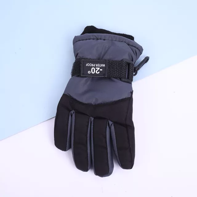 1 Pair Kid Skating Mittens Windproof Keep Warm Kids Waterproof Winter Gloves 3