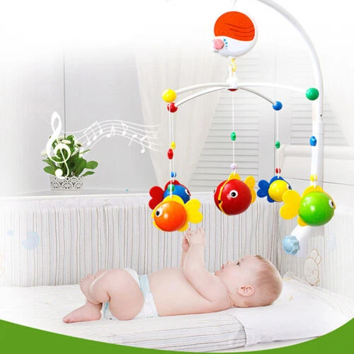 New Baby Musical Crib Mobile Infant Bed Decoration Hanging Rotating Bell Toy