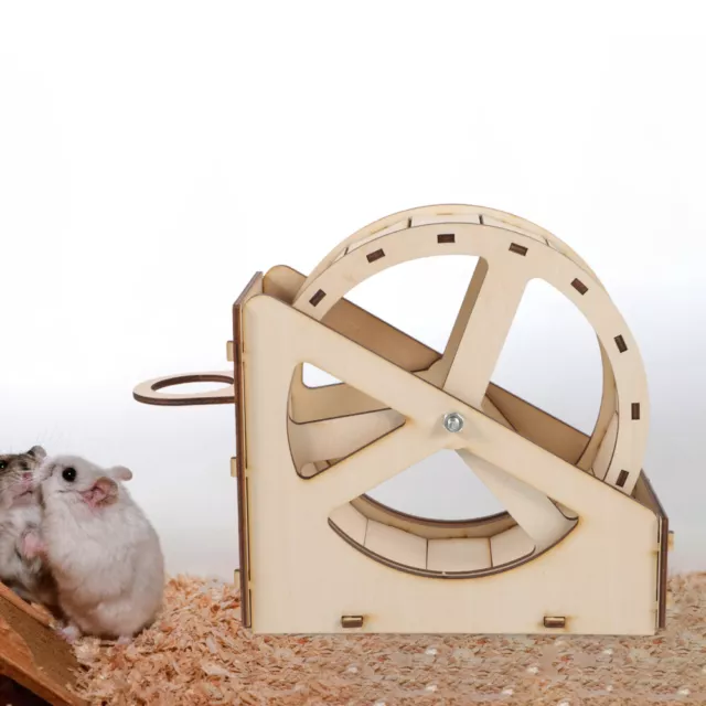 Hölzern Laufrad Aus Holz Für Haustiere Leises Hamsterrad Spielzeug