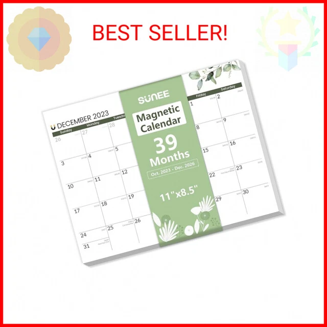 SUNEE 20242025 Calendar for Fridge (8.5" x11") from Now to