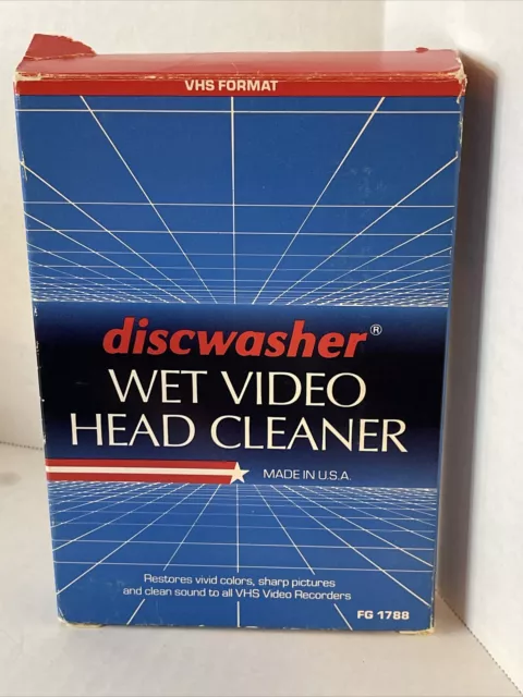 Discwasher Wet Video Head Cleaner - Made In USA - VHS Format - NO liquid. VCR