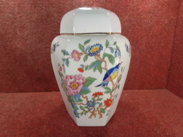 Aynsley "Pembroke 8"  Hexagonal Lidded Vase/Temple/Ginger Jar - Free Uk Postage