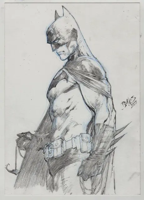 Batman Original Art by Ed Benes Bruce Wayne Detective Justice League of America