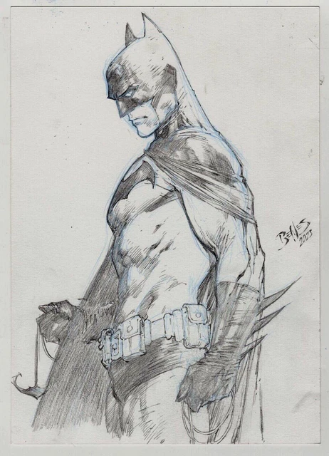 Batman Original Art by Ed Benes Bruce Wayne Detective Justice League of America