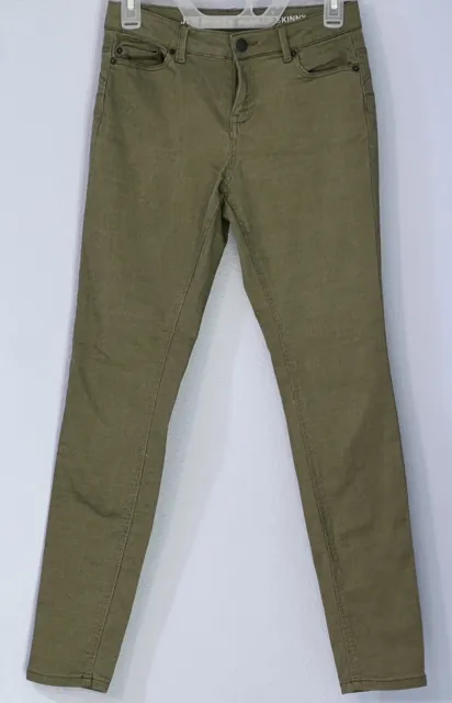 Juniors Ladies Joe Boxer Push-Up Skinny Jeans Size 1 Army Green Gently Used