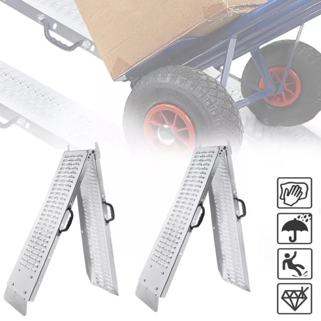 2 pezzi rampa di carico rampa di accesso binari di accesso rampa pieghevole rampa di carico ferro