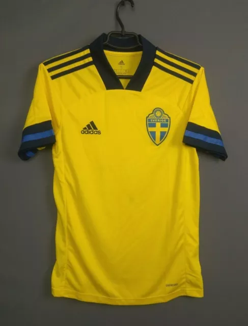 Sweden Jersey 2020 Home SMALL Shirt Soccer Football Adidas FH7620 ig93