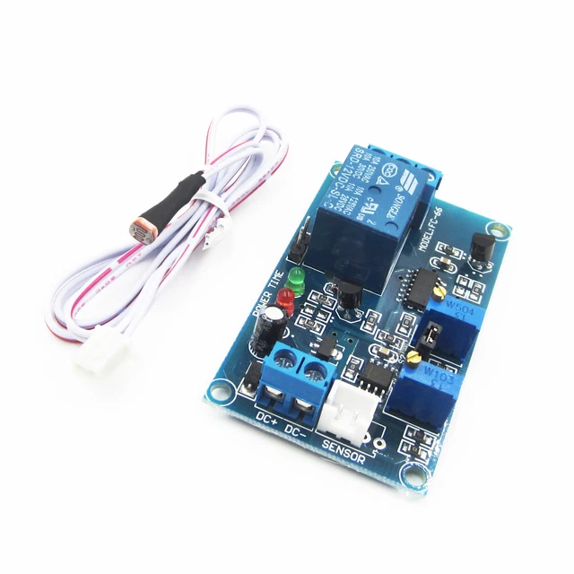 LIGHT DETECT SENSOR 12V photoresistor relay module with timmer light ...