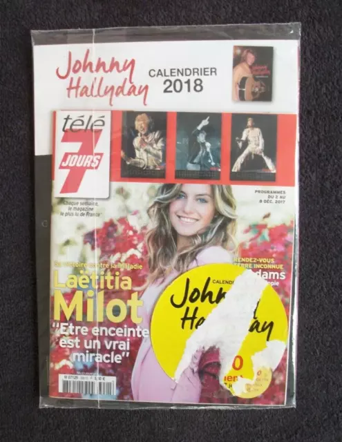 Magazine De 2017 Tele 7 Jours+Calendrier 2018 Johnny Hallyday  Neuf Scelle