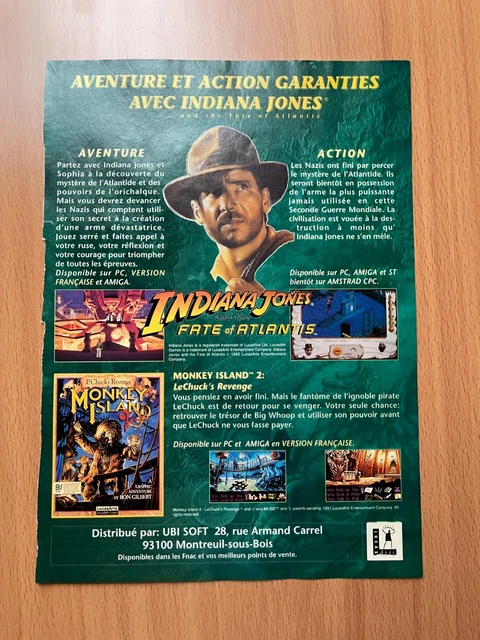 Tales Of Phantasia Super Famicom Jeu PC Big Box Indiana Jones And The Fate Of Atlantis + Full Throttle - LucasArts FR, Bon état Game Booster