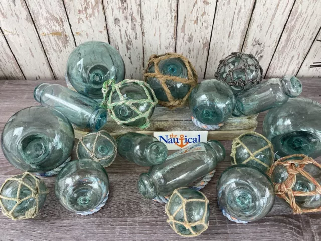 Japanese Glass Floats - Vintage Fishing Floats From Japan - Rolling Pins & Balls