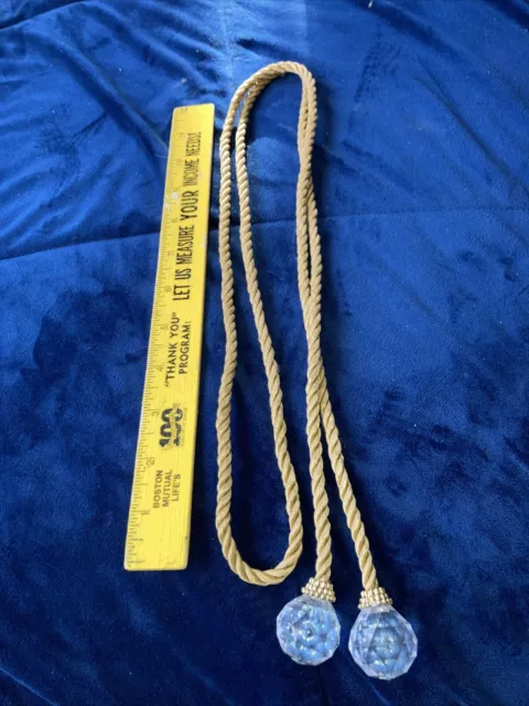 vintage Clear Ball curtain tie backs