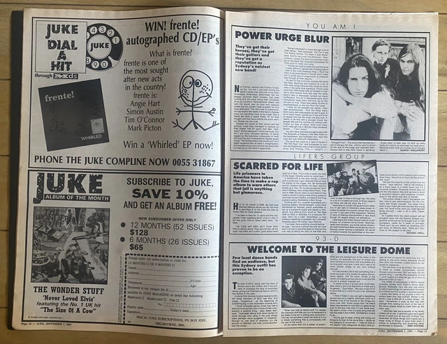 JUKE MUSIC MAGAZINE #854 1991 Metallica, Guns n Roses, You Am I, EMF ...